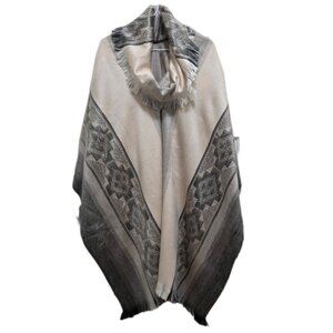 1275 Amano Inkas Alpaca Wool Cowlneck Pullover Poncho One Size